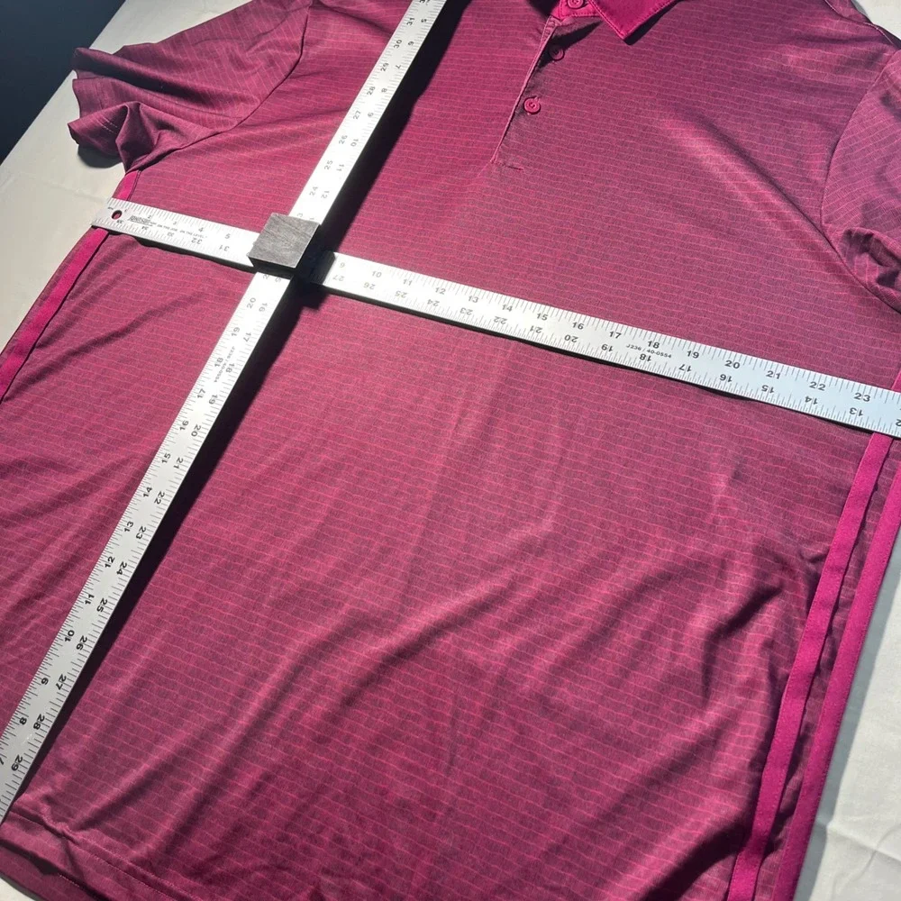 Adidas Polo Shirt Golf Mens XL Burgundy Performance Athletic Sportswear